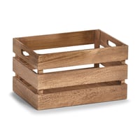 Ladă de depozitare din lemn Zeller Present în stil vintage, culoare naturală, 35 x 25 x 20,5 cm – ladă decorativă din lemn pentru casă 1