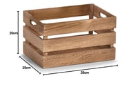 Ladă de depozitare din lemn Zeller Present în stil vintage, culoare naturală, 35 x 25 x 20,5 cm – ladă decorativă din lemn pentru casă 5