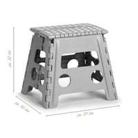 Zeller Present Skladacia stolička Klapphocker plastová sivá, certifikát TÜV, nosnosť 150 kg, 37x30x32 cm 3