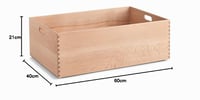 Zeller Present Többfunkciós Tárolódoboz Lakkozott Bükk 60x40x21 cm Természetes Fa Rendszerező Láda 4