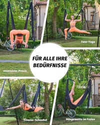 ZELUS Aerial Jóga Függőágy Szett - Nyújtó Heveder Rehabilitációhoz, Pilateshez, Baletthez - Rugalmas Stretching Pánt Spárgához és Gimnasztik 7