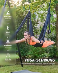 ZELUS Aerial Jóga Függőágy Szett - Nyújtó Heveder Rehabilitációhoz, Pilateshez, Baletthez - Rugalmas Stretching Pánt Spárgához és Gimnasztik 8