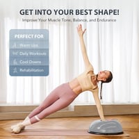 ZELUS Balance Ball Trainer csúszásmentes félgömb ellenállásos szalagokkal 2