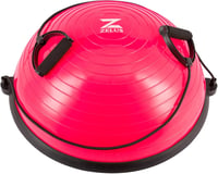 ZELUS Félgömb Egyensúlyozó Labda Rózsaszín - Csúszásgátló Edzőlabda Ellenálló Gumiszalagokkal Jóga, Fitness és Core Tréninghez 1