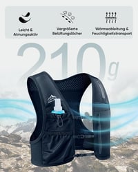 Vestă de Hidratare Zelvot pentru Bărbați și Femei cu Bidon de 500 ml pentru Alergare 5