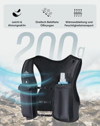 Bežecká vesta Zelvot pre mužov a ženy, hydratačná vesta na behanie s 500 ml fľašou 6
