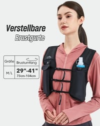 Bežecká vesta Zelvot pre mužov a ženy, hydratačná vesta na behanie s 500 ml fľašou 2