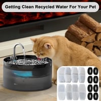 Pachet de filtre pentru fântâna de apă pentru pisici Zemiu, 16 bucăți - 8 filtre cu cărbune și 8 bureți, filtrare triplă, suficient pentru 4-7 luni, fără plastic 4