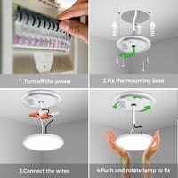 zemty 22 cm LED mennyezeti lámpa dimmelhető távirányítóval, 1500 lumen, éjszakai fény funkcióval 7