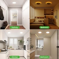zemty 22 cm LED mennyezeti lámpa dimmelhető távirányítóval, 1500 lumen, éjszakai fény funkcióval 6