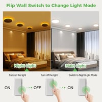 zemty 22 cm LED mennyezeti lámpa dimmelhető távirányítóval, 1500 lumen, éjszakai fény funkcióval 8