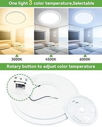 zemty 2db 30cm LED Mennyezeti Lámpa 28W 3200lm Vékony Dizájn 3 Színhőmérséklet 2