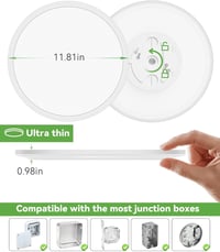 zemty 2db 30cm LED Mennyezeti Lámpa 28W 3200lm Vékony Dizájn 3 Színhőmérséklet 3