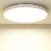 zemty Kerek LED Mennyezeti Lámpa - 24W, 4000K, 1800LM, IP44 Vízálló, Modern Panel Világítás Fürdőszobába, Konyhába, Folyosóra, Fehér 1