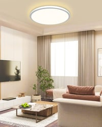 zemty Kerek LED Mennyezeti Lámpa - 24W, 4000K, 1800LM, IP44 Vízálló, Modern Panel Világítás Fürdőszobába, Konyhába, Folyosóra, Fehér 7