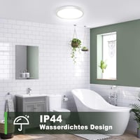 zemty LED mennyezeti lámpa lapos, 18W 1800 lm, IP44, Ø21,8 cm, 5 színhőmérséklet 5