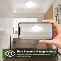 zemty LED mennyezeti lámpa lapos, 18W 1800 lm, IP44, Ø21,8 cm, 5 színhőmérséklet 4