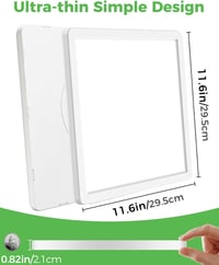 zemty LED Mennyezeti Lámpa 24W 29,5cm - Négyzet Alakú Ultravékony Panel 3 Színhőmérséklettel (3000K/4000K/6500K) - IP44 Vízálló Modern Világ 4