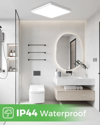 zemty LED Mennyezeti Lámpa 24W 29,5cm - Négyzet Alakú Ultravékony Panel 3 Színhőmérséklettel (3000K/4000K/6500K) - IP44 Vízálló Modern Világ 5