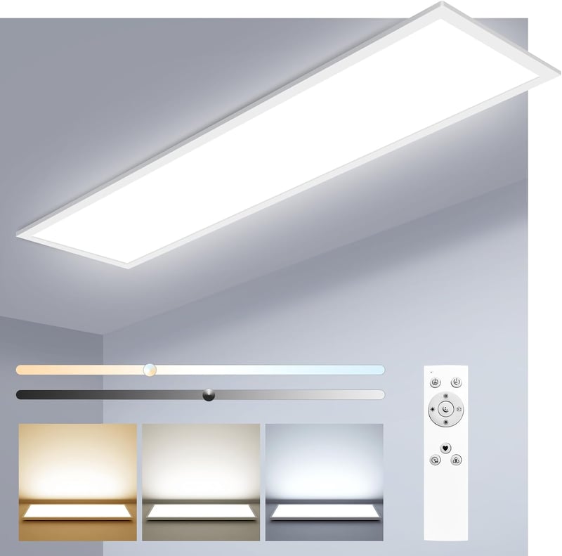 zemty LED Panel Mennyezeti Lámpa 80x25cm 35W Dimmelhető Távirányítóval