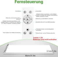 zemty LED Panel Mennyezeti Lámpa 80x25cm 35W Dimmelhető Távirányítóval 5