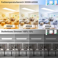 zemty LED Panel Mennyezeti Lámpa 80x25cm 35W Dimmelhető Távirányítóval 2