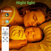 zemty RGB LED Panel Mennyezeti Lámpa 80x25cm 4000LM Távirányítós Dimmelhető 5