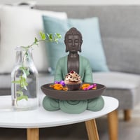 Figúrka Budhu Zen'Light prázdna – Zen a Feng Šuej dekorácia – zelená a hnedá – výška 20 cm – tip na darček pre šťastie – duchovná atmosféra 5