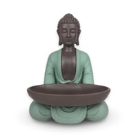 Figúrka Budhu Zen'Light prázdna – Zen a Feng Šuej dekorácia – zelená a hnedá – výška 20 cm – tip na darček pre šťastie – duchovná atmosféra 1