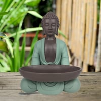 Figúrka Budhu Zen'Light prázdna – Zen a Feng Šuej dekorácia – zelená a hnedá – výška 20 cm – tip na darček pre šťastie – duchovná atmosféra 7