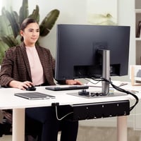 Zenacasa Organizator de cabluri pentru birou, 2 bucăți, canal de cabluri negru, fără găurire, cu tavă de gestionare și accesorii, pentru birou acasă și gaming 7