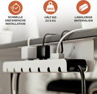 Zenacasa Organizator de cabluri pentru birou, 2 bucăți, canal de cabluri negru, fără găurire, cu tavă de gestionare și accesorii, pentru birou acasă și gaming 2