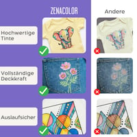 Zenacolor 26-dielna sada textilných fixiek, odolných voči praniu, s dvoma hrotmi na maľovanie na tričká, plátno a tašky 5