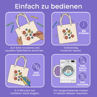 Zenacolor 26-dielna sada textilných fixiek, odolných voči praniu, s dvoma hrotmi na maľovanie na tričká, plátno a tašky 6