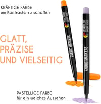 Zenacolor 40 db textilfilc készlet mosható - tartós szövetfestő marker gyerekeknek és felnőtteknek 3