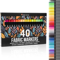 Zenacolor 40 db textilfilc készlet mosható - tartós szövetfestő marker gyerekeknek és felnőtteknek 1