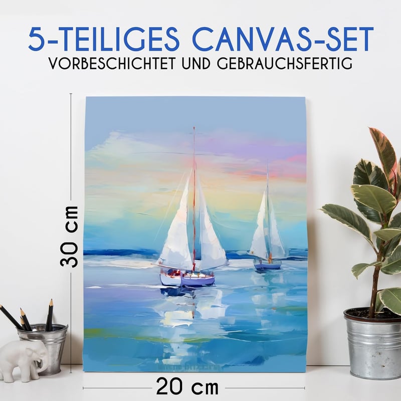 Zenacolor Festővászon Szett 5 db 20x30 cm Nyújtott Vászon Festéshez