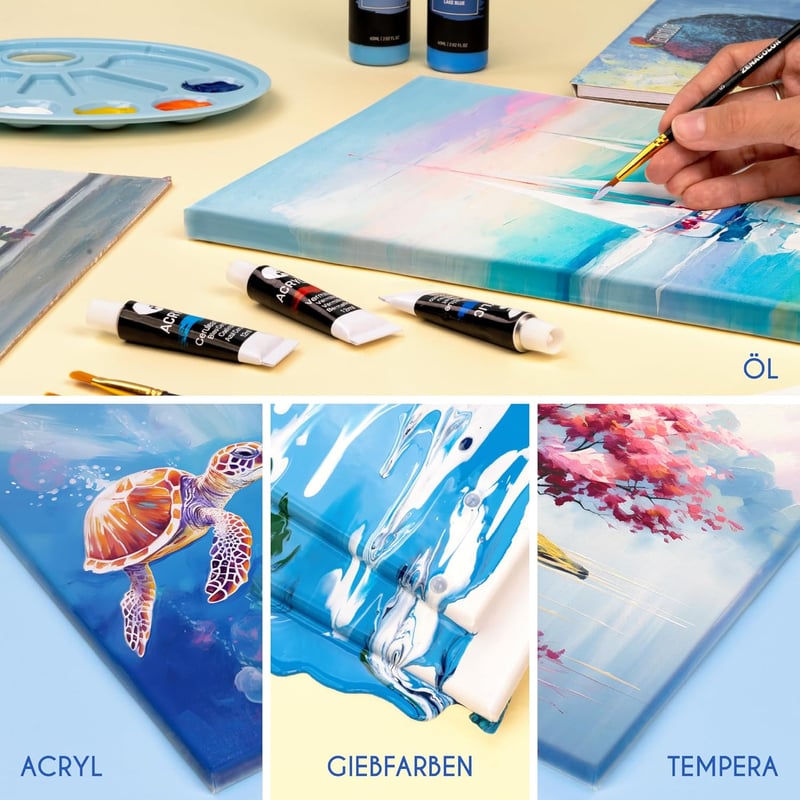 Zenacolor Festővászon Szett 5 db 20x30 cm Nyújtott Vászon Festéshez