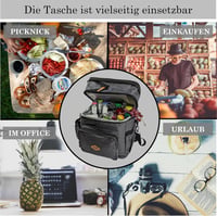 ZENFT Összecsukható Hűtőtáska Vízálló Tömített Ebédtáska Több Rekesszel 5