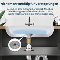 ZenHuaXinTon Silikónové sitko do odtoku 4 ks - Lapač vlasov do sprchy, vane a umývadla, opakovane použiteľné a odolné 6