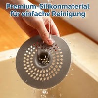 ZenHuaXinTon Silikónové sitko do odtoku 4 ks - Lapač vlasov do sprchy, vane a umývadla, opakovane použiteľné a odolné 5