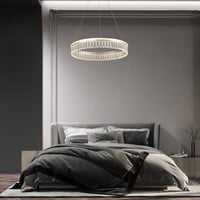 ZenithBeam Modern LED Kristály Függőlámpa 28W Dimmer Arany Étkezőasztal 7