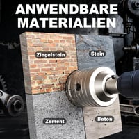 ZENIX 130 mm SDS Plus Fúrófej Adapter 220 mm Kőfúráshoz Betonhoz Márványhoz Porzsák Kulcs 5