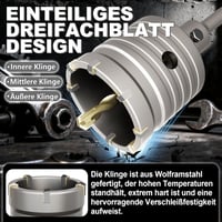 ZENIX 130 mm SDS Plus Fúrófej Adapter 220 mm Kőfúráshoz Betonhoz Márványhoz Porzsák Kulcs 4
