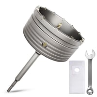 ZENIX 130 mm SDS Plus Fúrófej Adapter 220 mm Kőfúráshoz Betonhoz Márványhoz Porzsák Kulcs 1