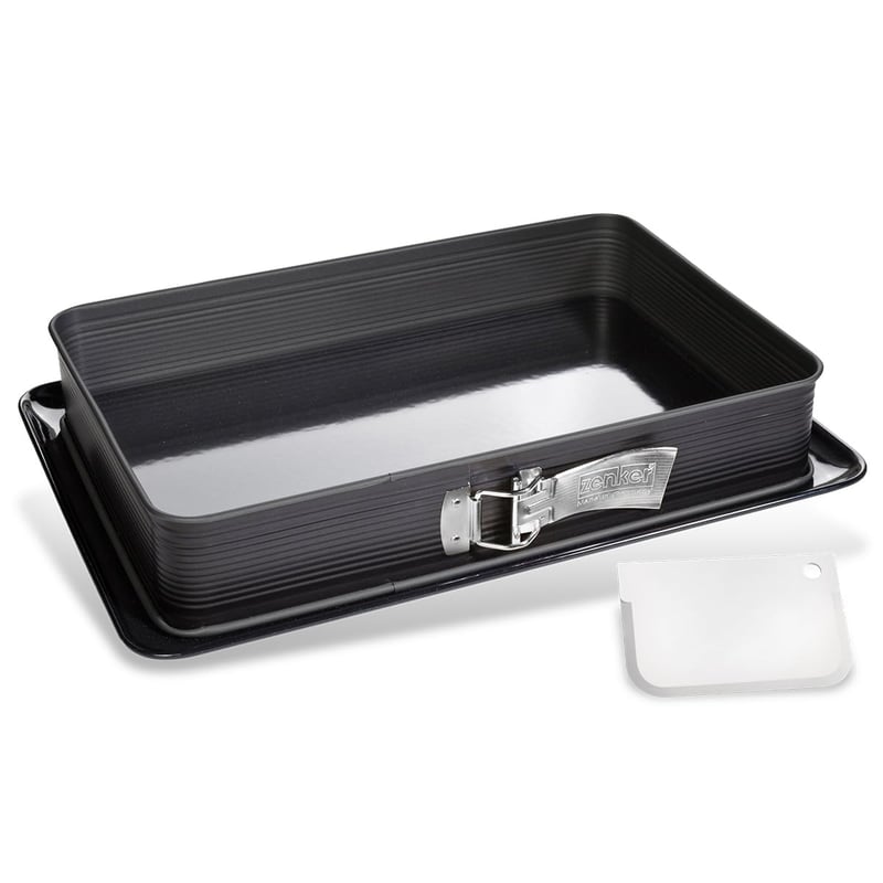 Zenker Deluxe obdĺžniková otváracia forma na pečenie s nepriľnavým povrchom, čierna - 38x25x7,5 cm