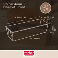 Zenker Mojave kenyérsütő forma 30 cm arany-mahagóni rozsdamentes acél 4