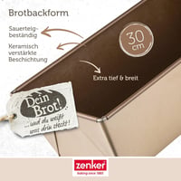 Zenker Mojave kenyérsütő forma 30 cm arany-mahagóni rozsdamentes acél 3