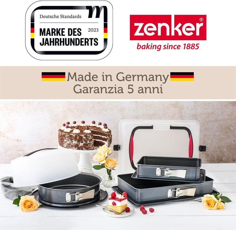 Zenker Nyitható Lasagne Sütőforma Spatulával, 25x38 cm, Antilengő Bevonat - 38 x 25 x 7.5 cm
