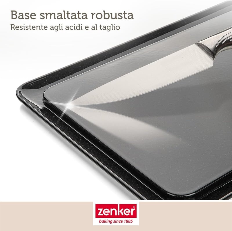 Zenker Nyitható Lasagne Sütőforma Spatulával, 25x38 cm, Antilengő Bevonat - 38 x 25 x 7.5 cm